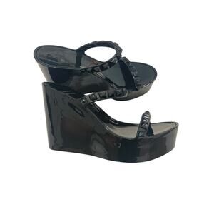 new Carmen Sol Tonino 9 39 platform studded jelly wedges 3340
